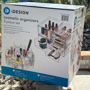 iDesign Clear Cosmetic Organizer Set